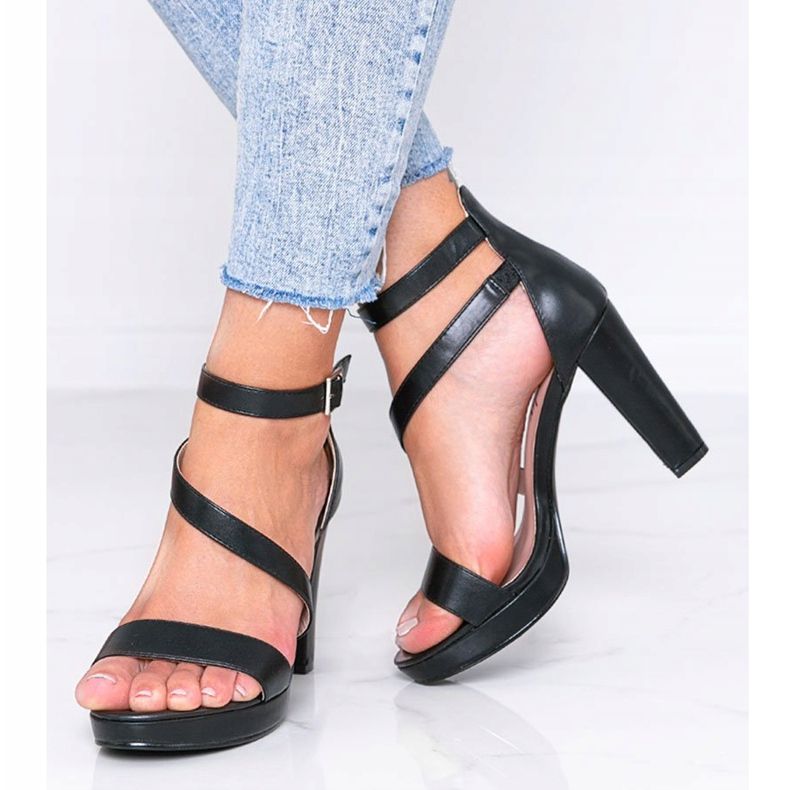 Sandálias pretas na plataforma Got You preto 1