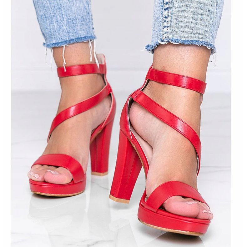 Sandálias vermelhas na plataforma Got You vermelho 1