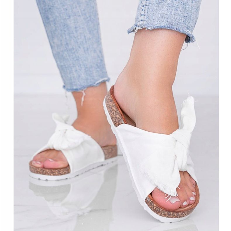 Sandálias brancas com sola de cortiça Martenn branco 1