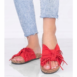 Sandálias vermelhas na sola de cortiça Crys vermelho 1