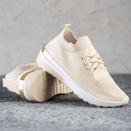 SHELOVET Tênis confortáveis bege 1