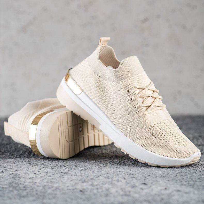 SHELOVET Tênis confortáveis bege 1