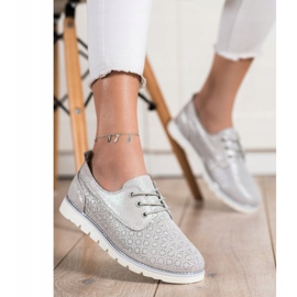 Goodin Sapatos de couro a céu aberto multicolorido dourado 1