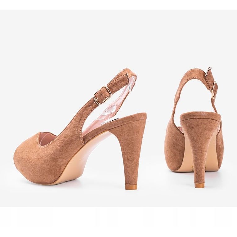 Sandálias de salto agulha marrons Jun marrom 2