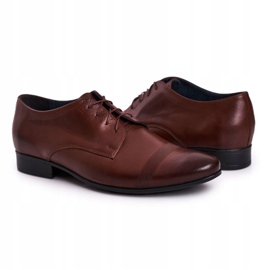 Bednarek Polish Shoes Chinelos de couro masculino Bednarek 804 marrom escuro castanho 3