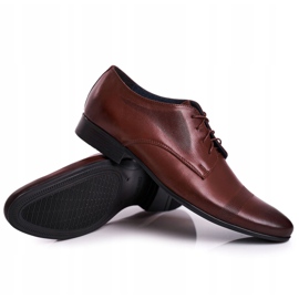 Bednarek Polish Shoes Chinelos de couro masculino Bednarek 804 marrom escuro 5