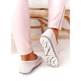 Mocassins de couro ecológicos Rio Flore Bege cinza 4