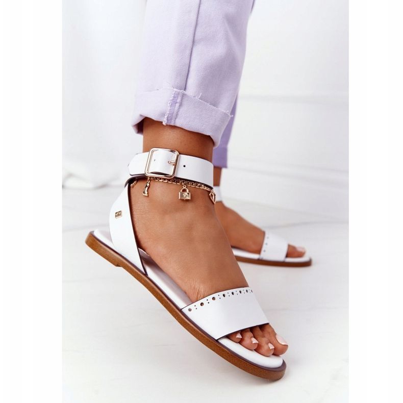Sandálias de couro Big Star HH274722 Branco 1