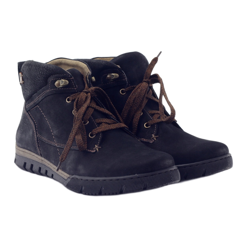 Sapatos masculinos Riko bota botins 795 preto 4