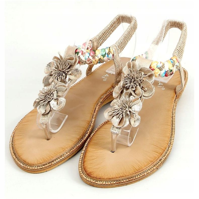 Chinelos dourados JN11-11 Gold 1