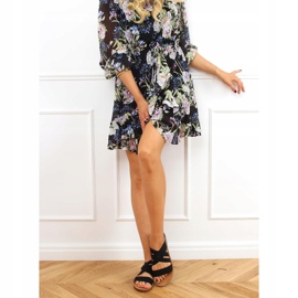 Sandálias com tiras de borracha preta 9225 preta preto 1