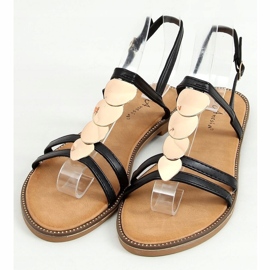 Sandálias femininas pretas N-101 pretas preto 1