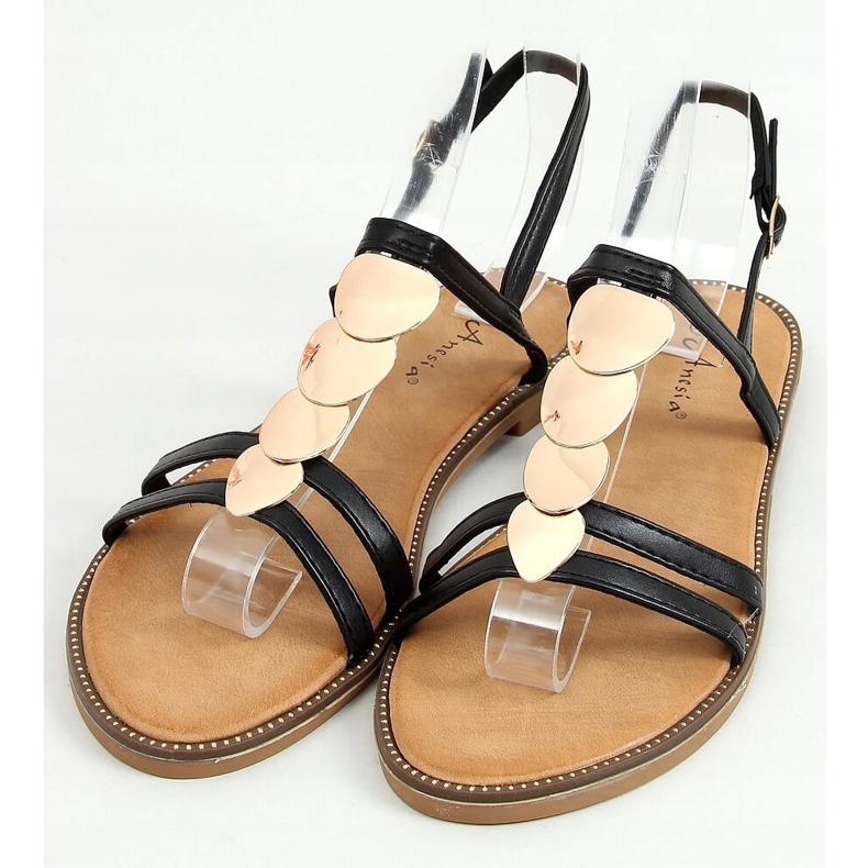 Sandálias femininas pretas N-101 pretas preto 1