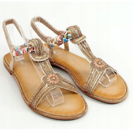 Sandálias com zircônia cúbica dourada JN11-10 Ouro dourado 1 Sandálias com zircônia cúbica dourada JN11-10 Ouro dourado 1