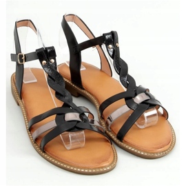 Sandálias pretas femininas C43 pretas preto 1