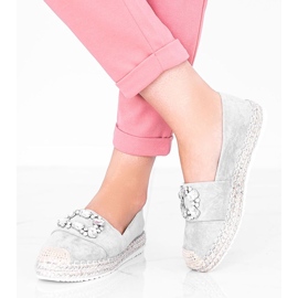 Alpercatas cinzentas decoradas com pedras Cuban Vibe cinza 1 Alpercatas cinzentas decoradas com pedras Cuban Vibe cinza 1