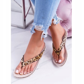 Flip-flops em Cork Lu Boo Leopard marrom 1