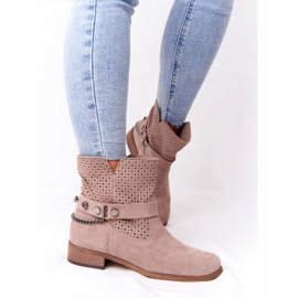 Lewski Shoes Botas de mola Abertas Sapatos Lewski 2905-0 Bege 2