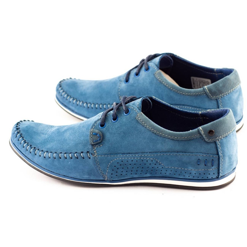 KOMODO Sapatos mocassins masculinos 875 azuis azul 5