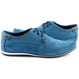 KOMODO Sapatos mocassins masculinos 875 azuis azul 3