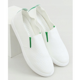 Tênis slip-on branco LA45 verde 1