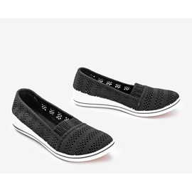 Tênis Black Slip On na cunha do SoHo preto 1