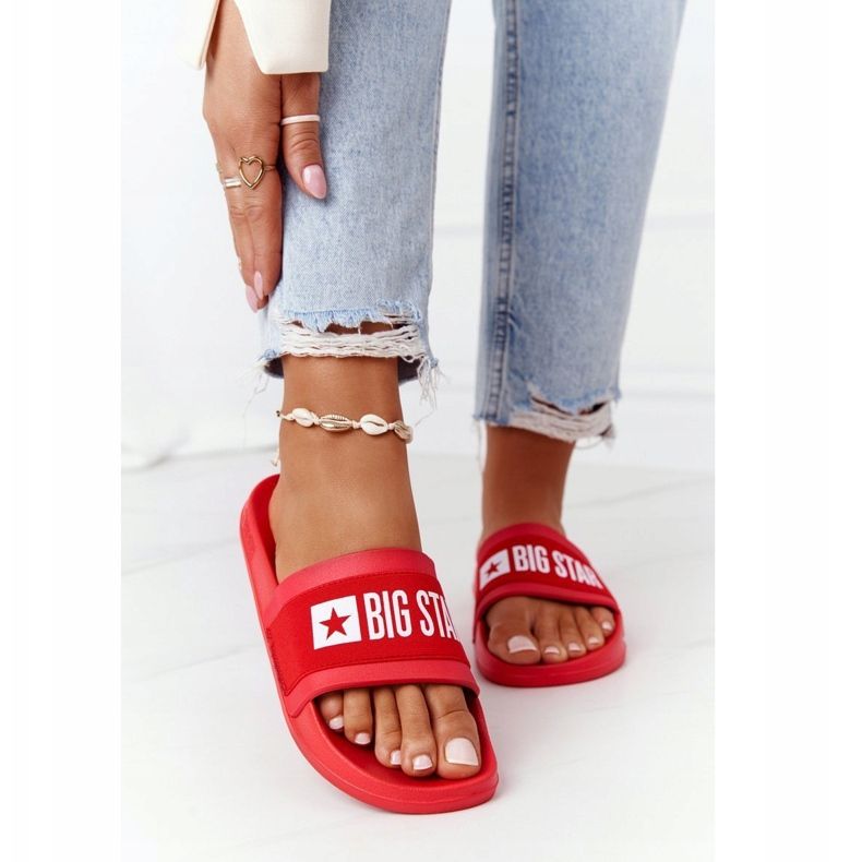 Chinelos femininos Big Star HH274A014 Vermelho 2