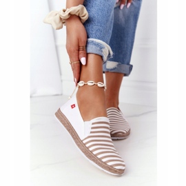 Alpargatas femininas Big Star HH276001 Bege-Branco castanho 1