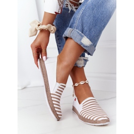 Alpargatas femininas Big Star HH276001 Bege-Branco castanho 2