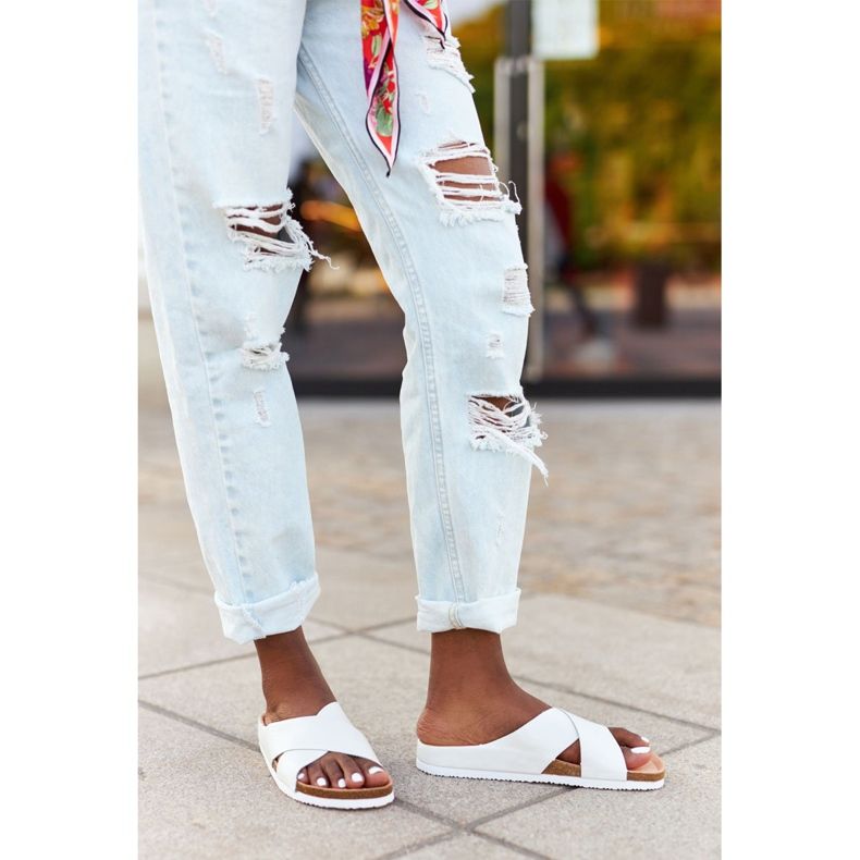 Chinelos com perfil de couro Big Star HH274647 Branco 1