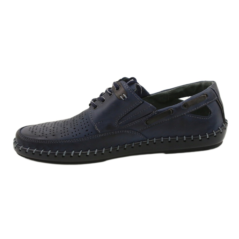 Polbut Sapatos masculinos, mocassins abertos J69L azul marinho azul-marinho 1
