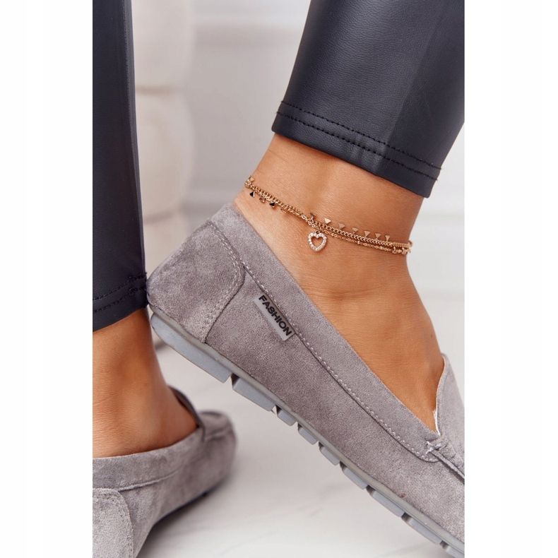 PH1 Mocassins de camurça feminino cinza San Marino 4