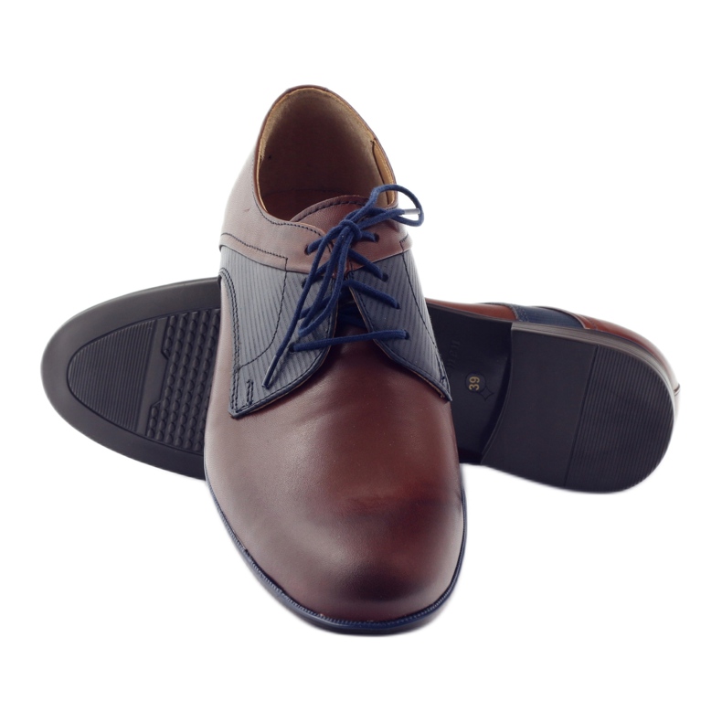 Sapatos masculinos Tur 328 marrom multicolorido 3