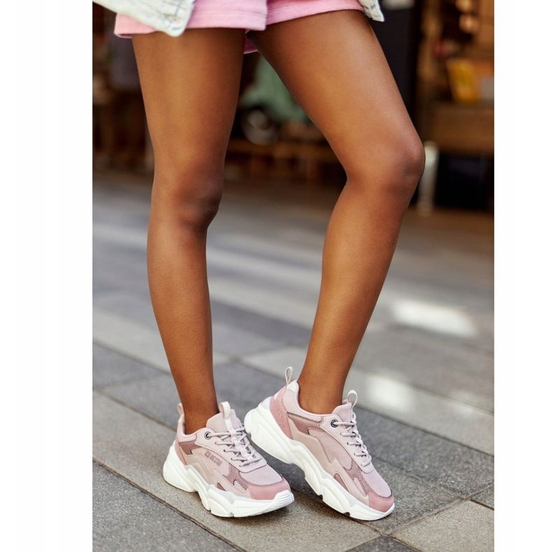 Sapatos esportivos femininos com espuma viscoelástica Big Star HH274258 violeta roxo rosa 2