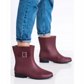 SHELOVET Galochas de borracha com fivela vermelho 1