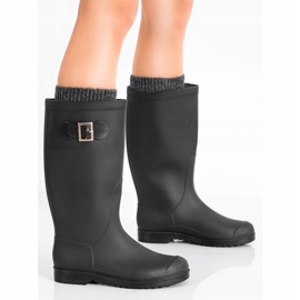 SHELOVET Galochas altas de borracha preto 1