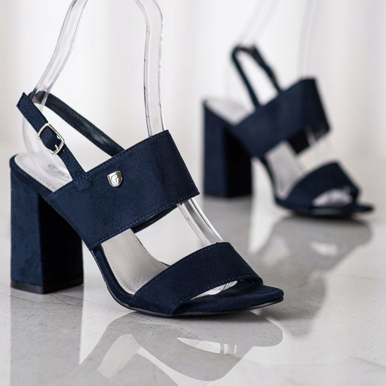 Goodin Sandálias em uma barra larga azul 1