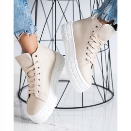 Goodin Tênis de alta moda bege 1