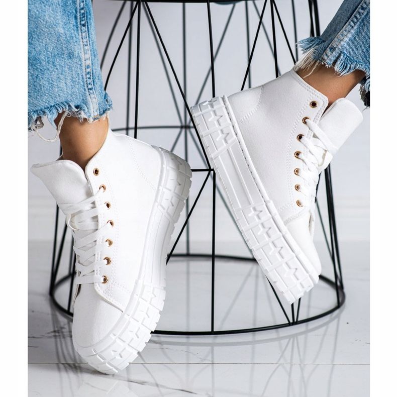 Goodin Tênis de alta moda branco 2