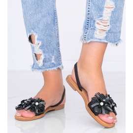 Sandálias pretas com chinelos de Tristan preto 1 Sandálias pretas com chinelos de Tristan preto 1