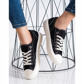 SHELOVET Tênis na plataforma preto 2