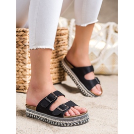 SHELOVET Chinelos Com Plataforma Decorativa preto 1