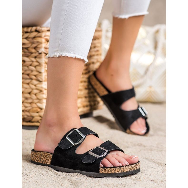 Evento Chinelos casuais com fivela preto 2