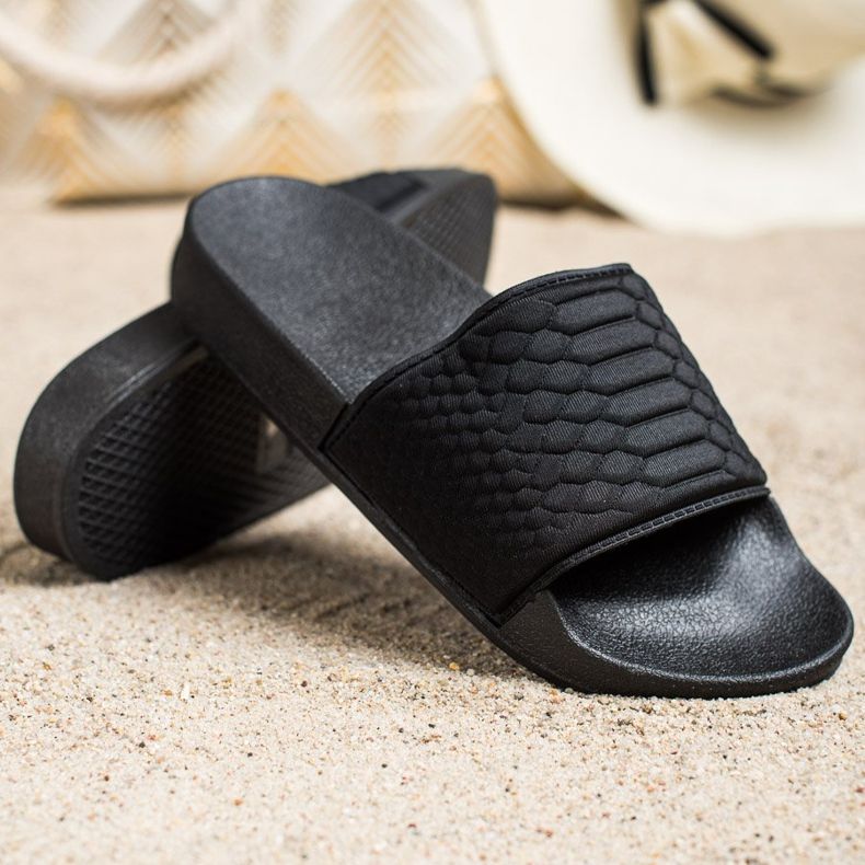 SHELOVET Chinelos têxteis pretos 1
