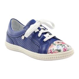 Sapatos de menina flores Bartek 15524 branco roxo azul rosa verde 1