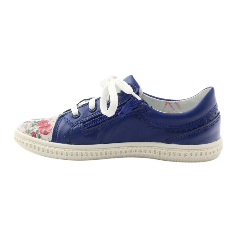 Sapatos de menina flores Bartek 15524 branco roxo azul rosa verde 2