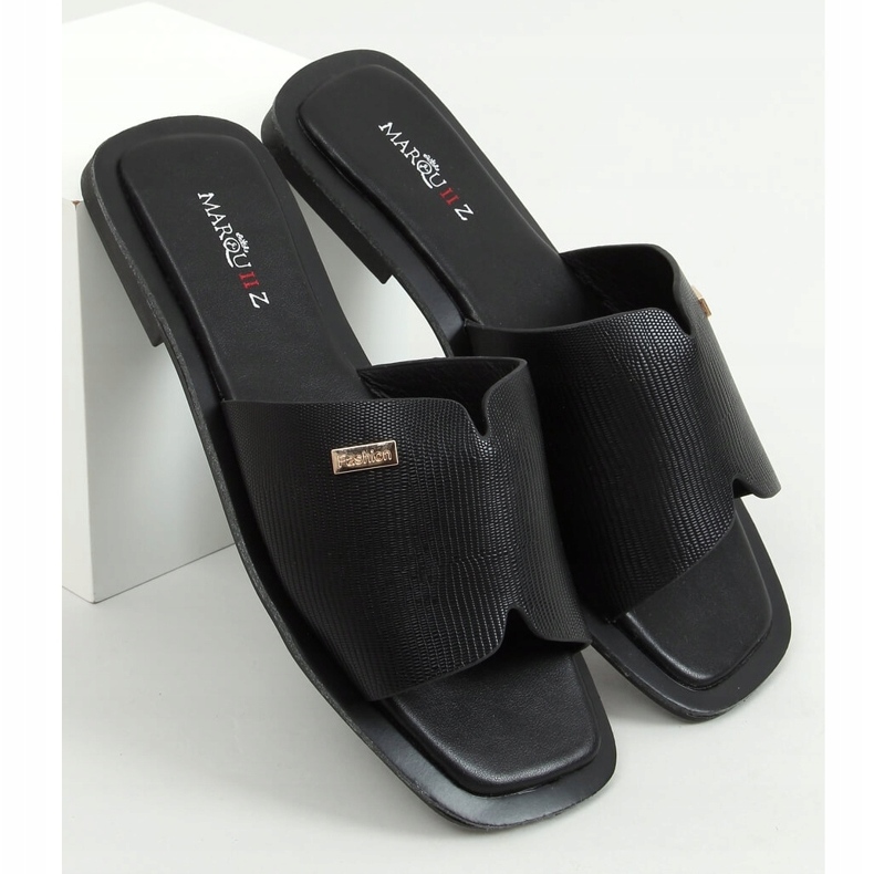 Chinelos femininos negros 3526 pretos 1