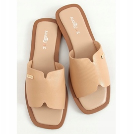 Chinelos femininos bege 3526 Camel 1