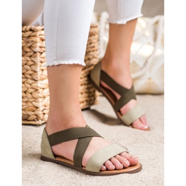 Sandálias Deslizantes Confortáveis ​​por Sergio Leone verde 1