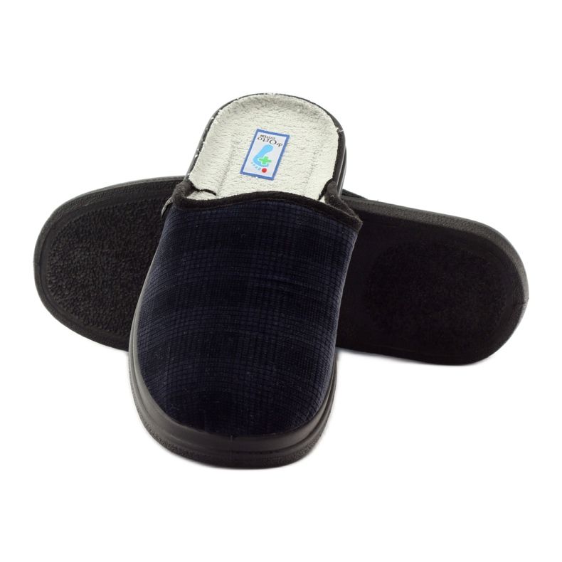 Chinelos de sapatos de saúde masculinos Befado 125M010 chinelos azul marinho 4